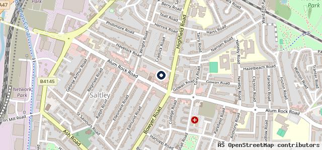 Map showing the location of Highfields Mot Services & repair