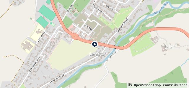 Map showing the location of J A Menzies & Sons Ltd