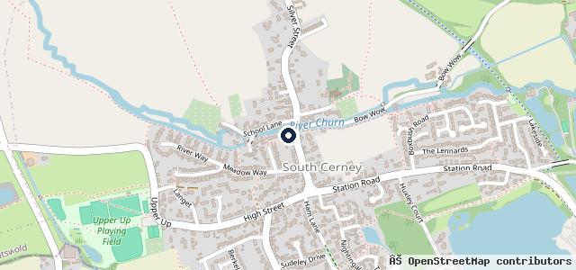 Map showing the location of Webb's Garage