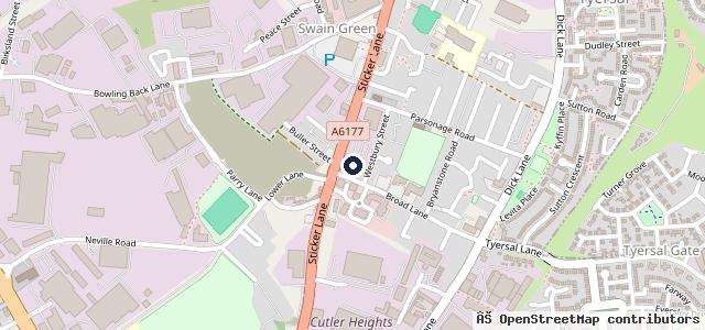 Map showing the location of JCT600 BMW Bradford