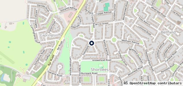Map showing the location of J R B Car Care Services