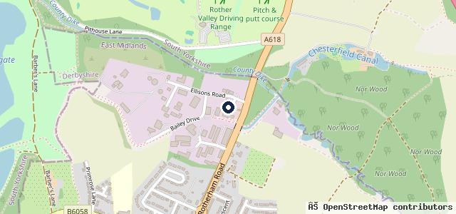 Map showing the location of Killamarsh Motor Company Ltd
