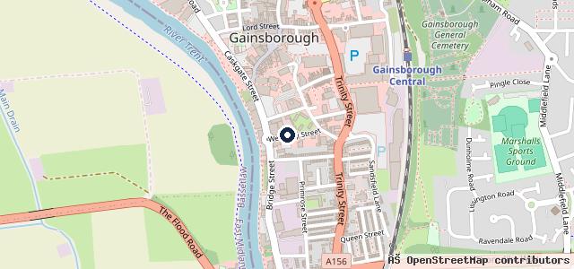 Map showing the location of Macs Mots | Gainsborough