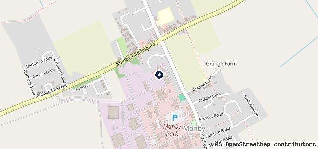 Map showing the location of Manby Motors