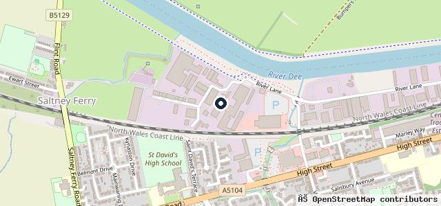 Map showing the location of Mitchell's Garage
