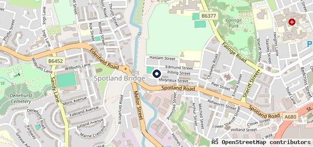 Map showing the location of Molyneux Street Garage
