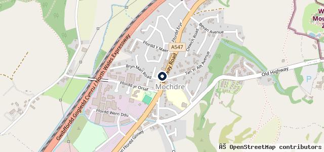 Map showing the location of Mochdre Garage Ltd - Llandudno