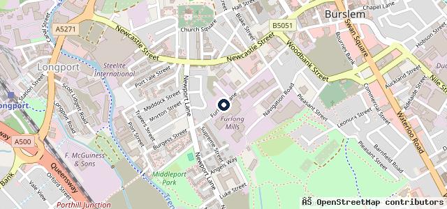 Map showing the location of Mossmore Garage