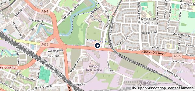 Map showing the location of Motorpoint Manchester