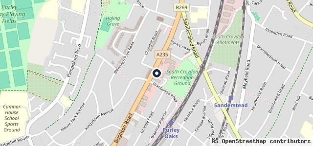 Map showing the location of Ancaster Nissan South Croydon