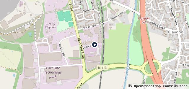 Map showing the location of Norfolk Truck & Van - Ipswich Depot