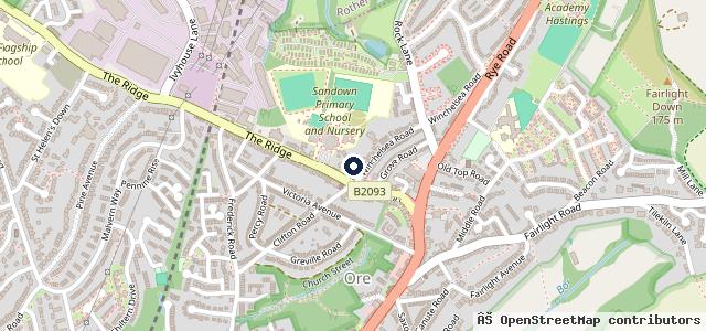 Map showing the location of Formula One Autocentres - Hastings