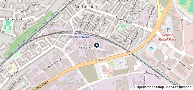 Map showing the location of Notts auto services ltd | Nottingham