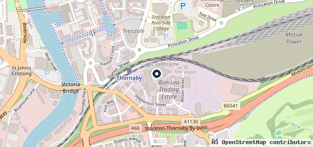 Map showing the location of Oakleys Vehicle Repairs
