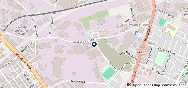 Map showing the location of Parry Lane Auto clinic and Tyers