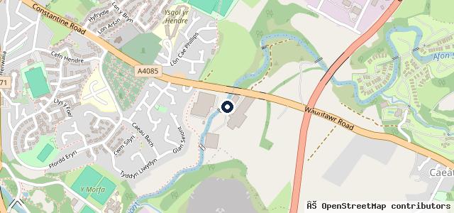 Map showing the location of Peblig Garage Ltd