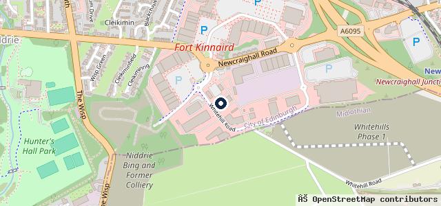 Map showing the location of Pentland Land Rover Fort Kinnaird