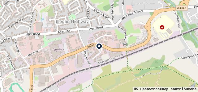 Map showing the location of ATS Euromaster Redruth