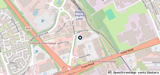 Map showing the location of Porsche Centre Newcastle