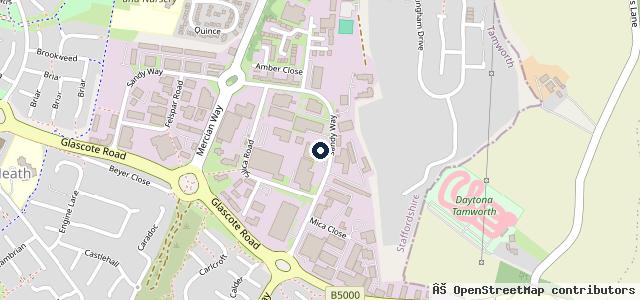 Map showing the location of Polesworth Garage - Service Centre