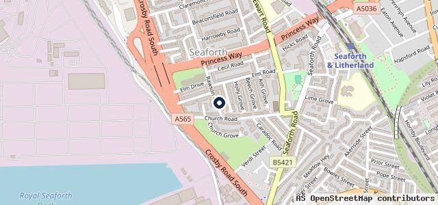 Map showing the location of Rawson Road Garage