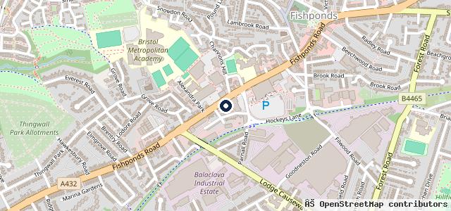 Map showing the location of Roadworthy Bristol Suzuki