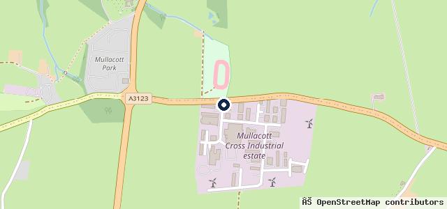 Map showing the location of Robins Garage