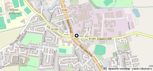 Map showing the location of Roxby's Garage & MOT Centre