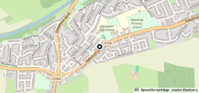 Map showing the location of Russell Jennings Service Centre