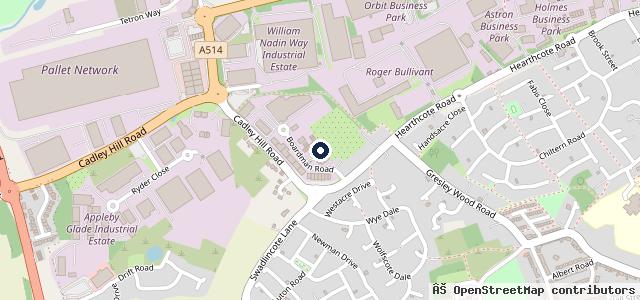 Map showing the location of Viking MOT Centre Swadlincote