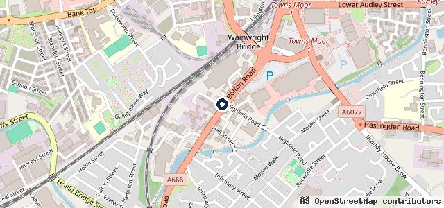 Map showing the location of Sharples Street MOT Centre