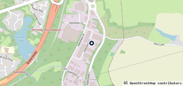 Map showing the location of Telford M O T Centre
