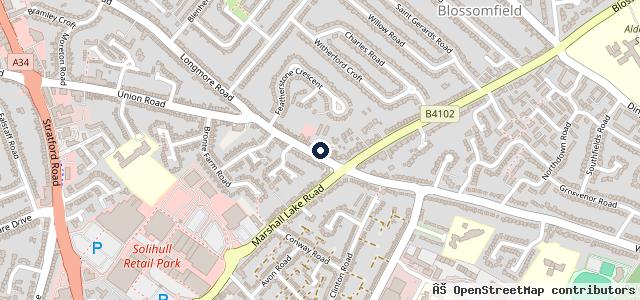 Map showing the location of Shirley Auto Spares
