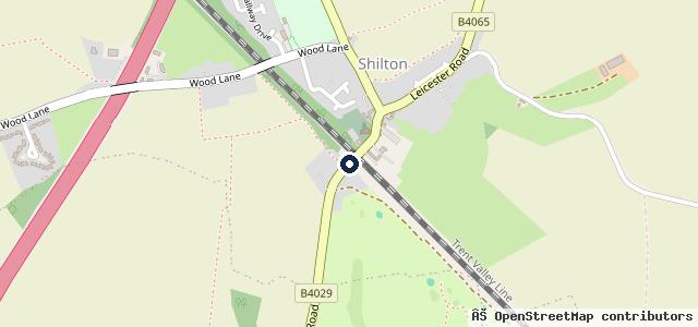 Map showing the location of Shilton Garage