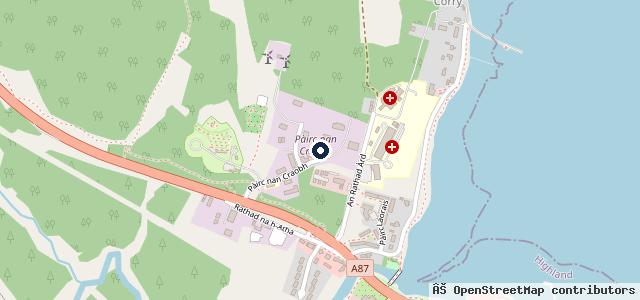 Map showing the location of Skyefit MOTs and repairs