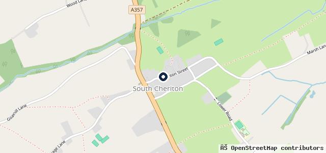 Map showing the location of South Cheriton Garage
