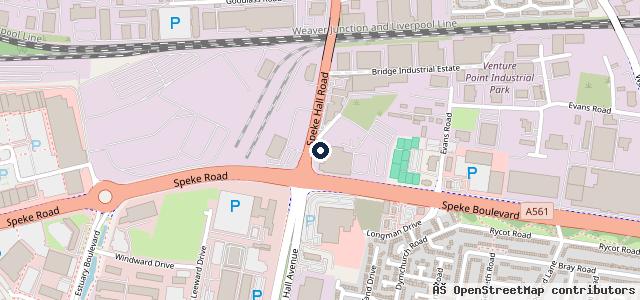 Map showing the location of Speke Hand Car Wash and Valeting Center