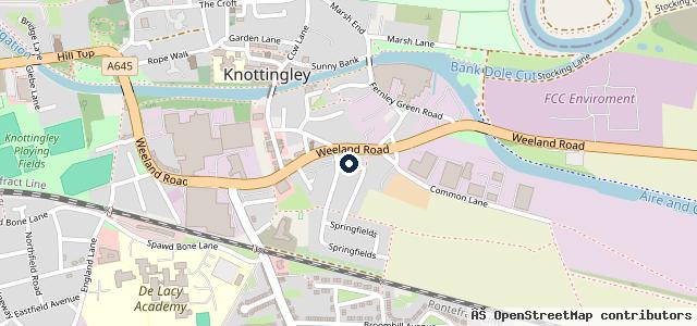 Map showing the location of SPRINGFIELD GARAGE - KNOTTINGLEY Ford