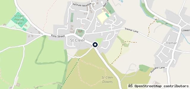 Map showing the location of St Cleer Garage