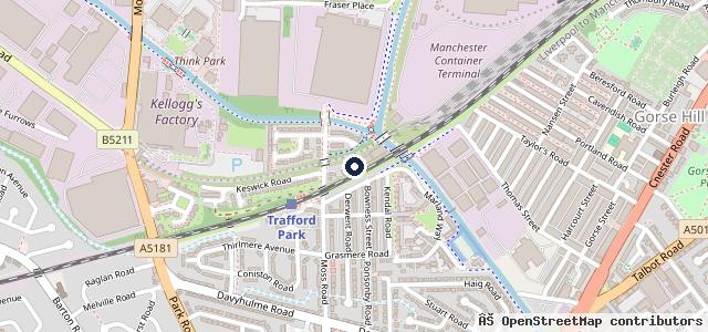 Map showing the location of St Brides Garage