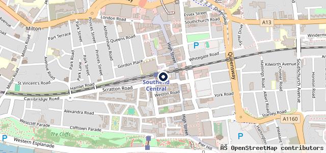Map showing the location of Station Garage