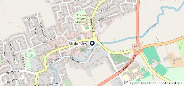 Map showing the location of Stokesley Motors