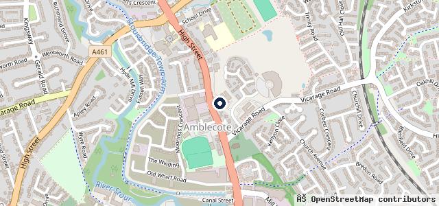 Map showing the location of Vauxhall Stourbridge Motor House