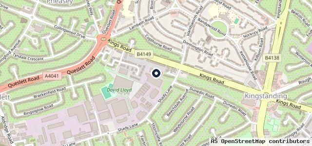 Map showing the location of Streetly Motor Services