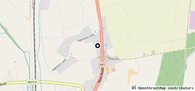 Map showing the location of Stretton MOT Centre