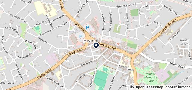 Map showing the location of Sutton Auto Factors Heanor