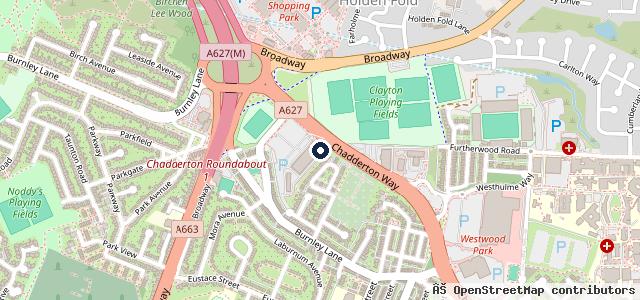 Map showing the location of Oldham SEAT