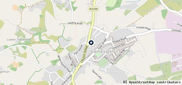 Map showing the location of T M Burrows