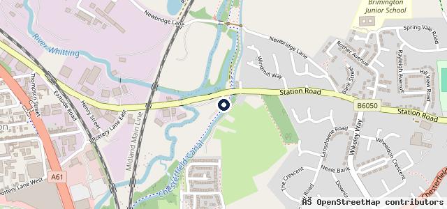Map showing the location of The Mill MOT and Tyre Centre