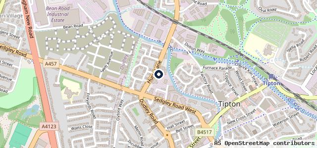 Map showing the location of The MOT Service Centre Tipton